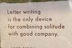 Letter writing Lord Byron