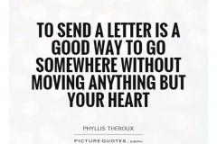 Letter writing Phyllis Theroux
